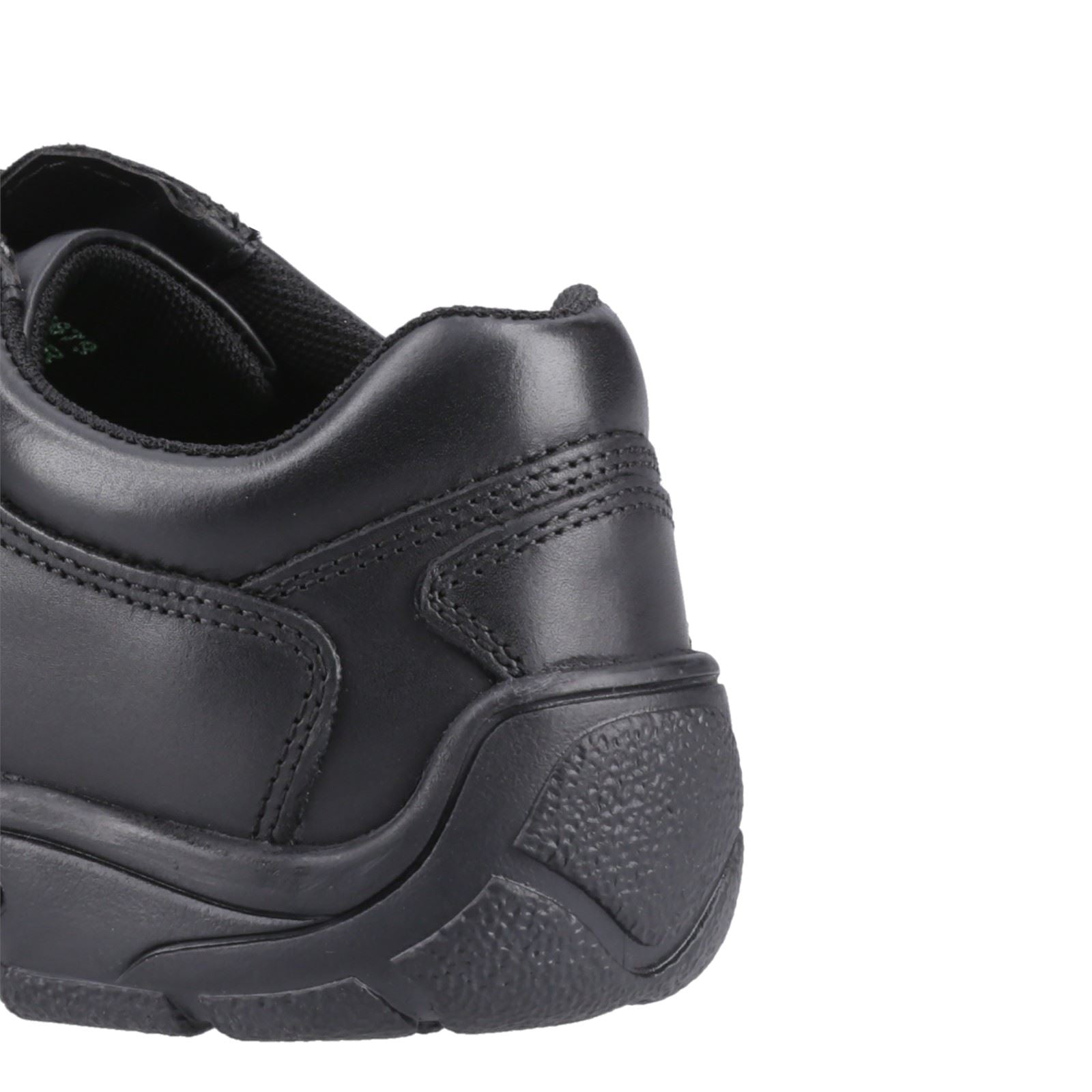 Hush Puppies Arlo Senior Chaussures Noires Pour Garçons En Cuir