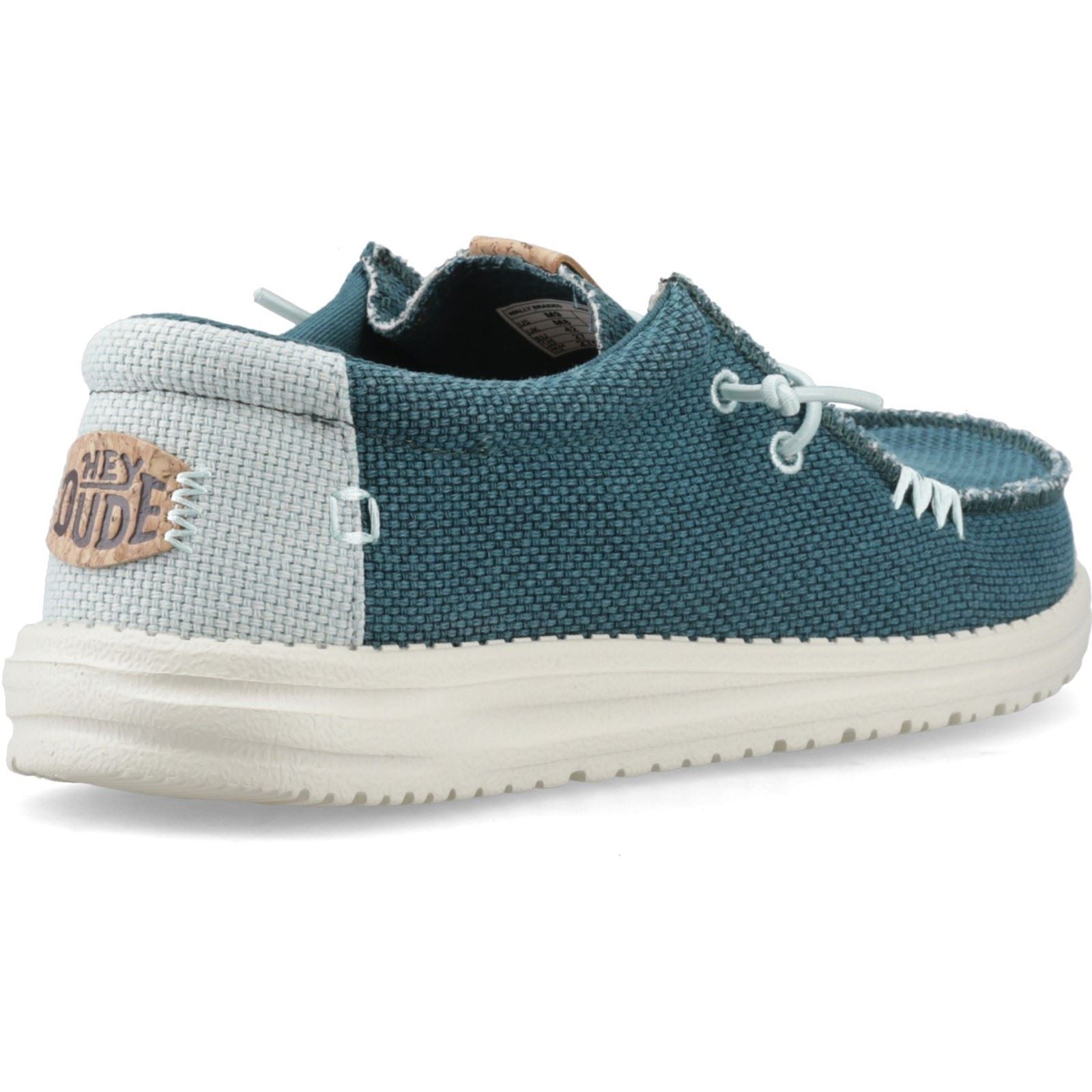 HEYDUDE Wally Braided Mocassins En Polyester Pour Hommes Vert Foncé/Gris Portuaire