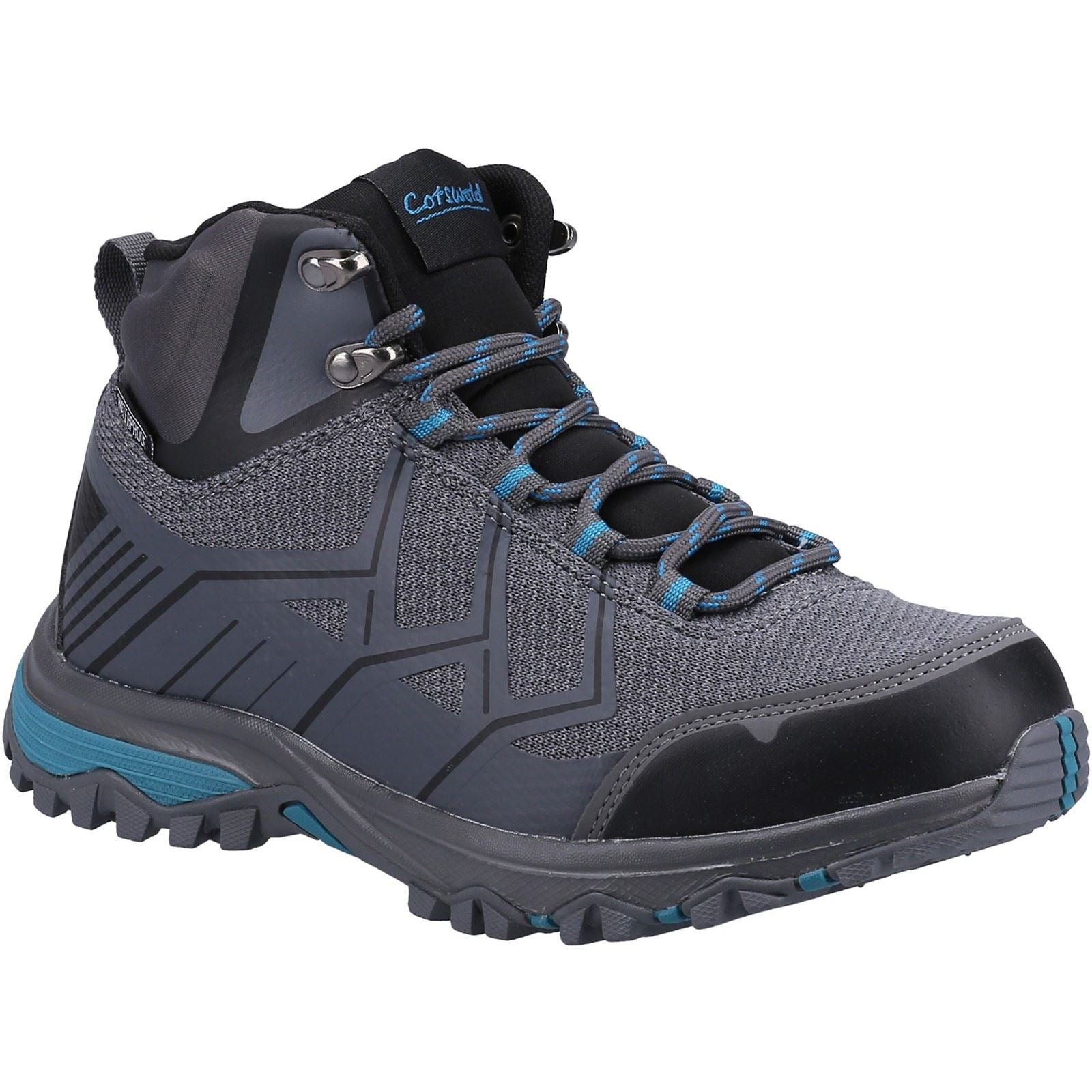 Cotswold Wychwood Mid Bottes De Randonnée Grises/bleues En Rpet Et Mesh Pour Femme