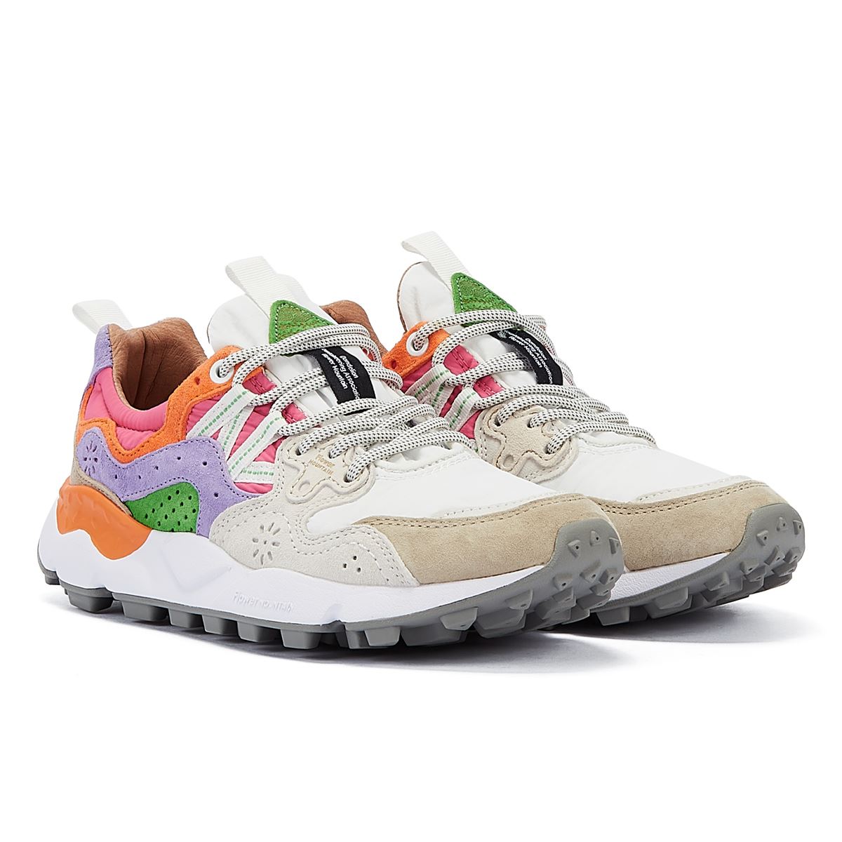 Flower Mountain Yamano 3 Baskets En Daim Blanc/Rose Pour Femmes