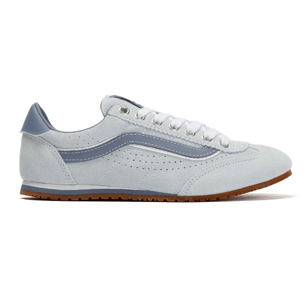 Vans Super Lowpro Baskets Bleues Pour Femmes Suède