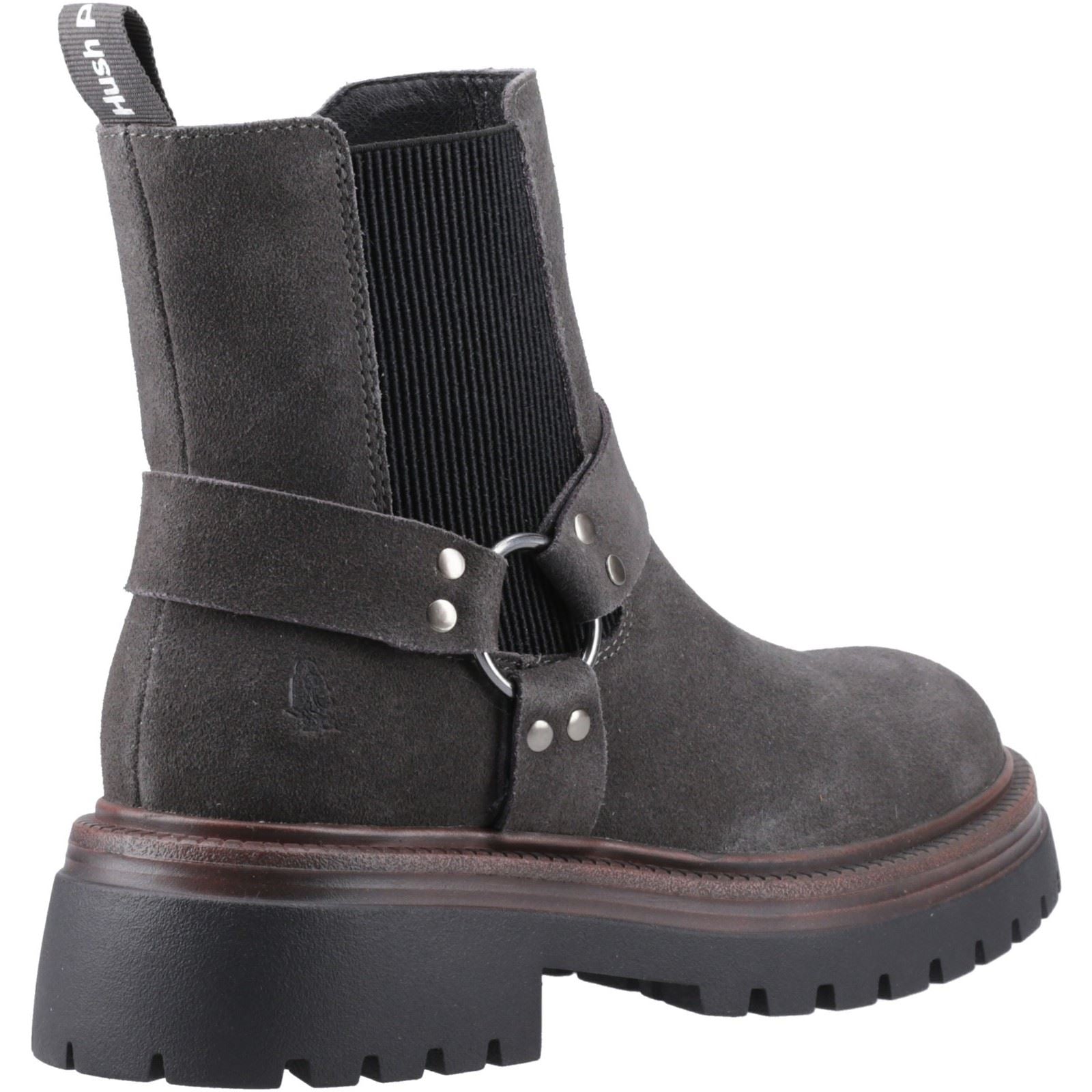 Hush Puppies Raye Femmes Bottines Plates Chelsea En Daim Pour Femme