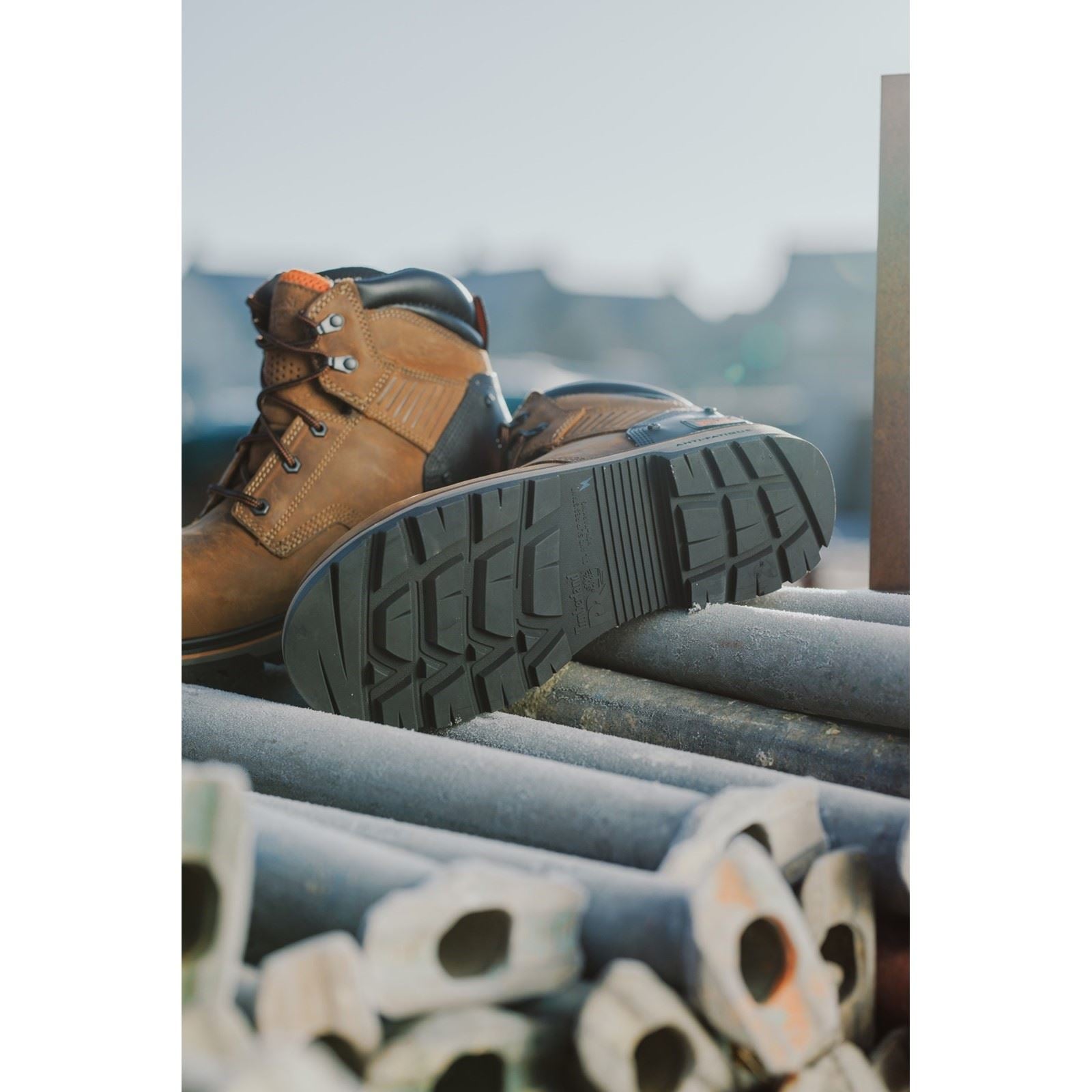 Timberland Pro  Bottes De Sécurité En Cuir Marron Ballast