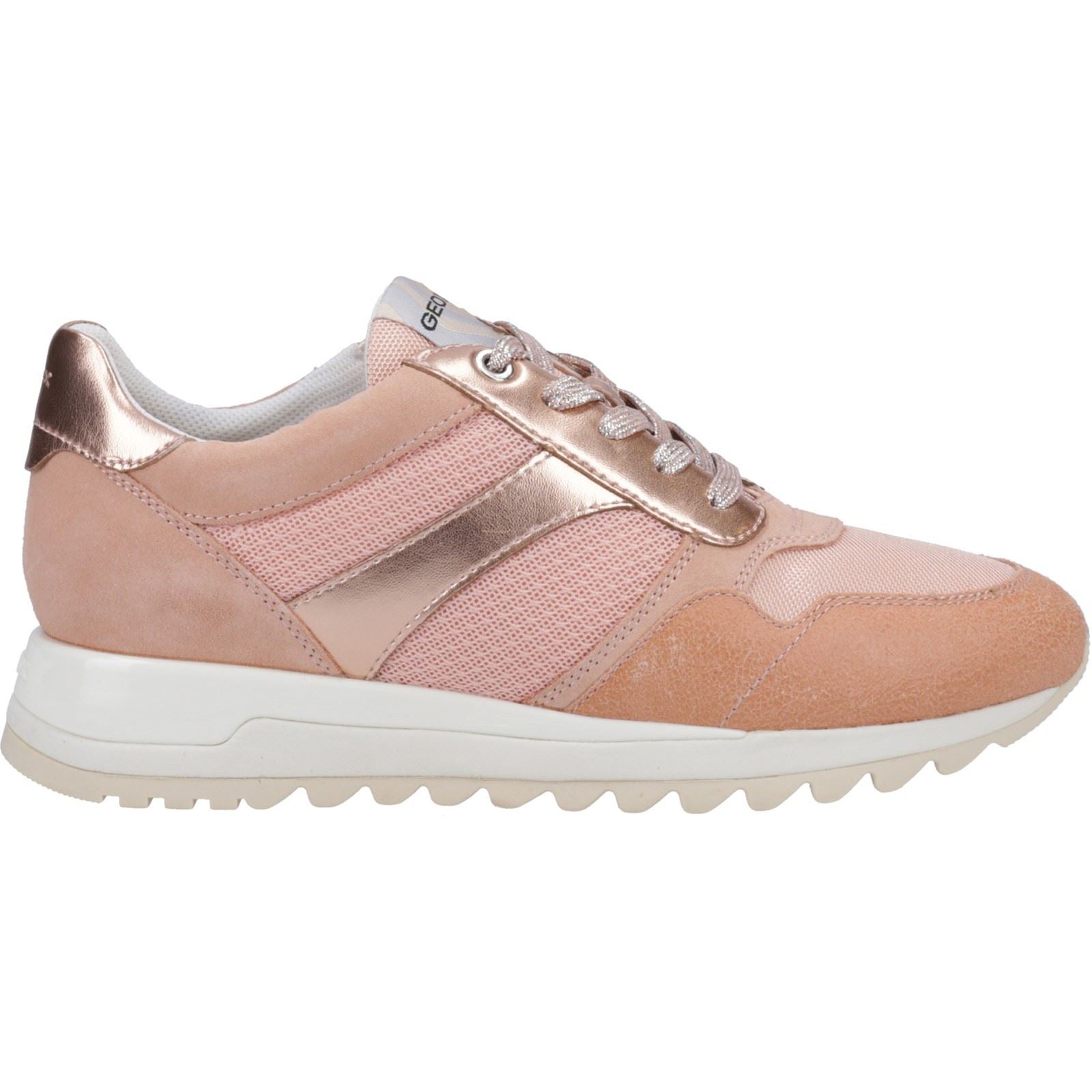 Geox Tabelya Baskets En Cuir Pour Femmes, Couleur Pêche