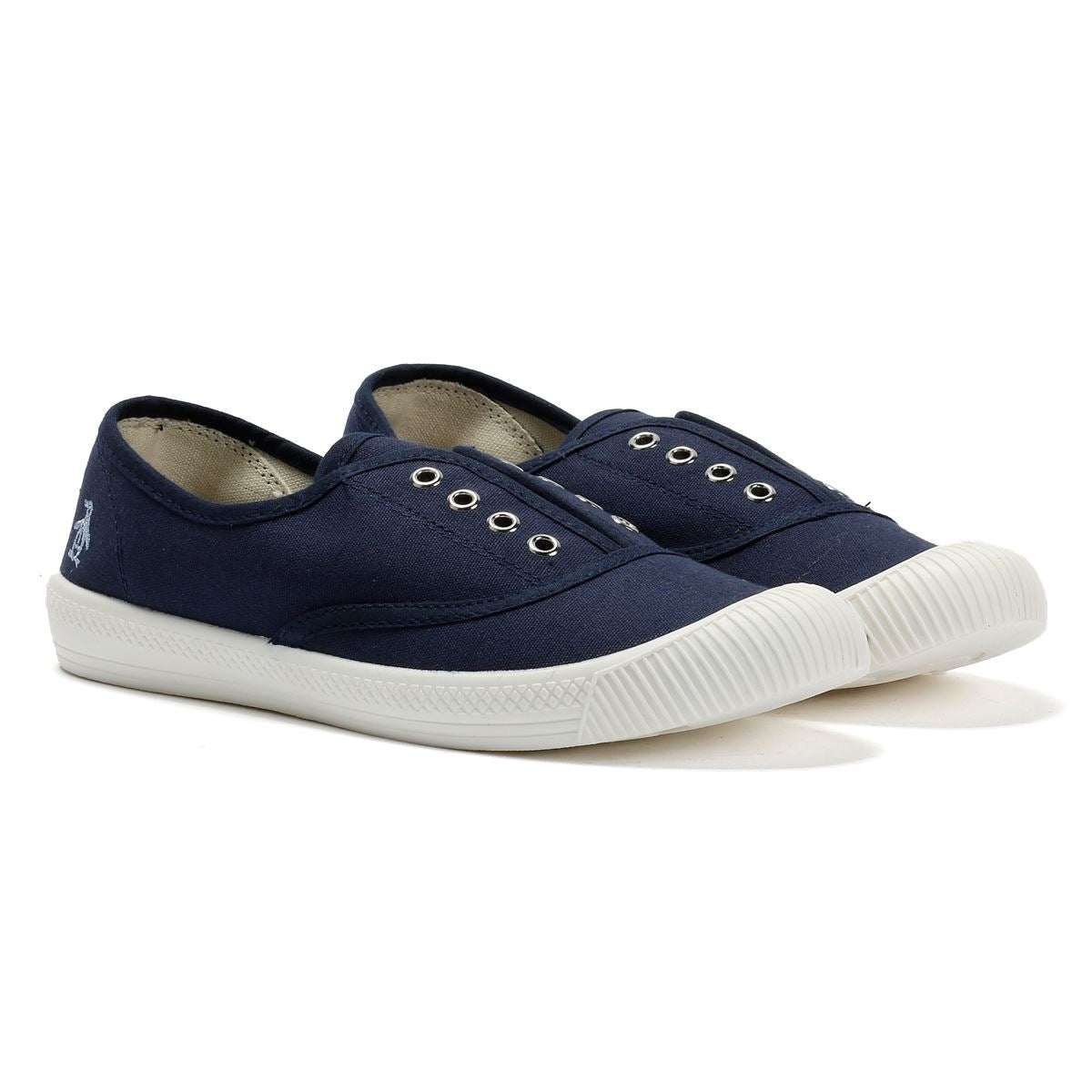 Penguin Anita Chaussures Bleues En Toile Pour Femmes