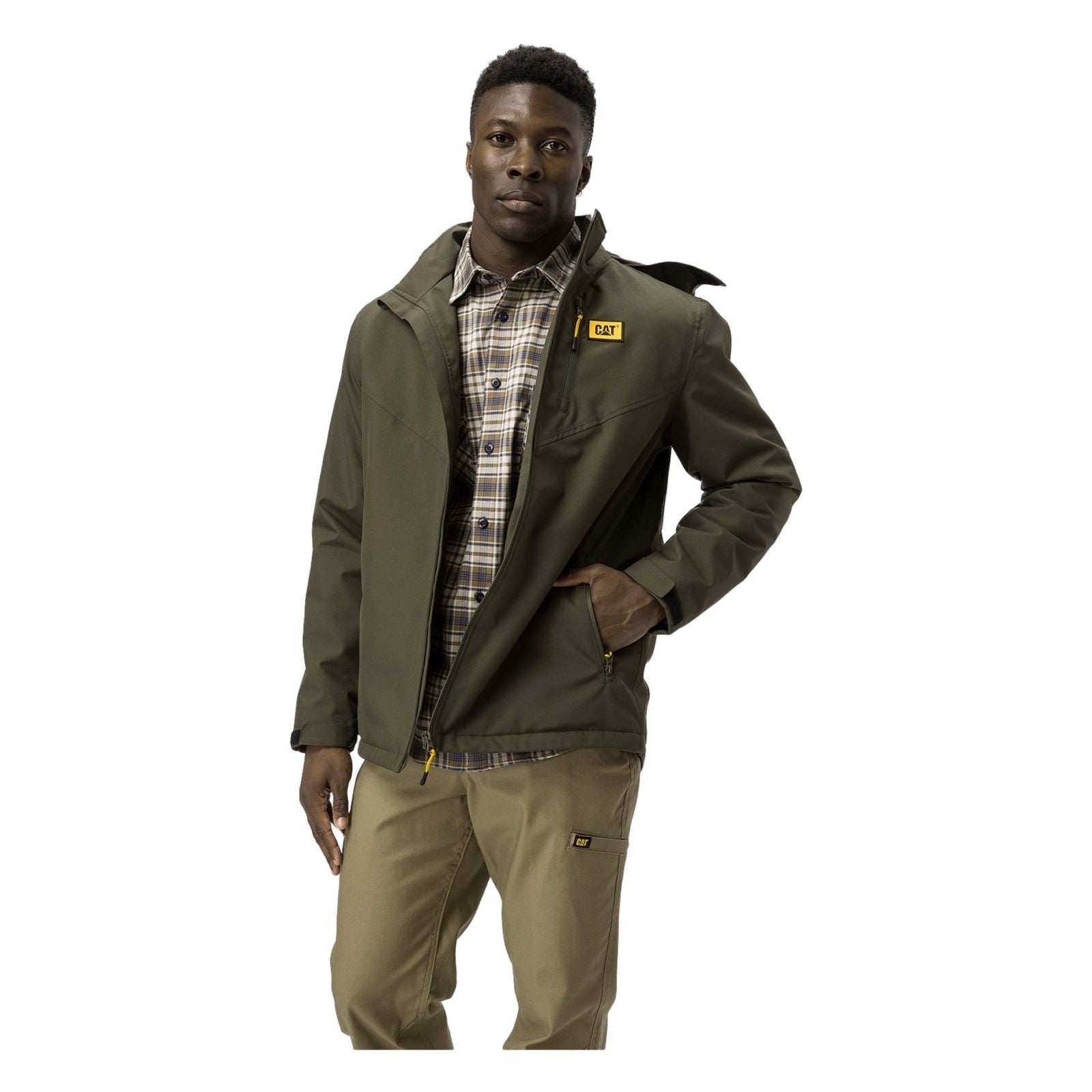 Caterpillar Lightweight Insulated Veste Doudoune Verte Pour Homme