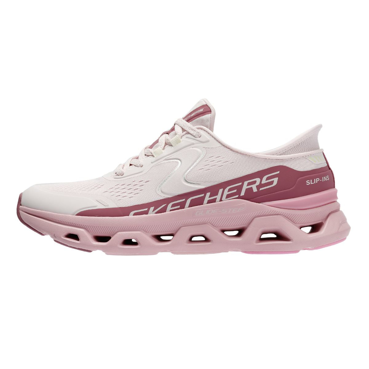 Skechers Slip-Ins Glide Step Altus Baskets En Maille Pour Femmes En Rose