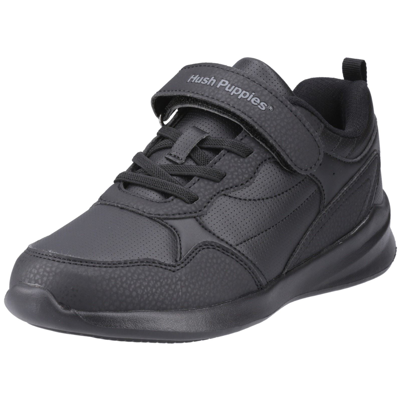 Hush Puppies Marling Bungee Lace Senior Chaussures En Polyuréthane Noires
