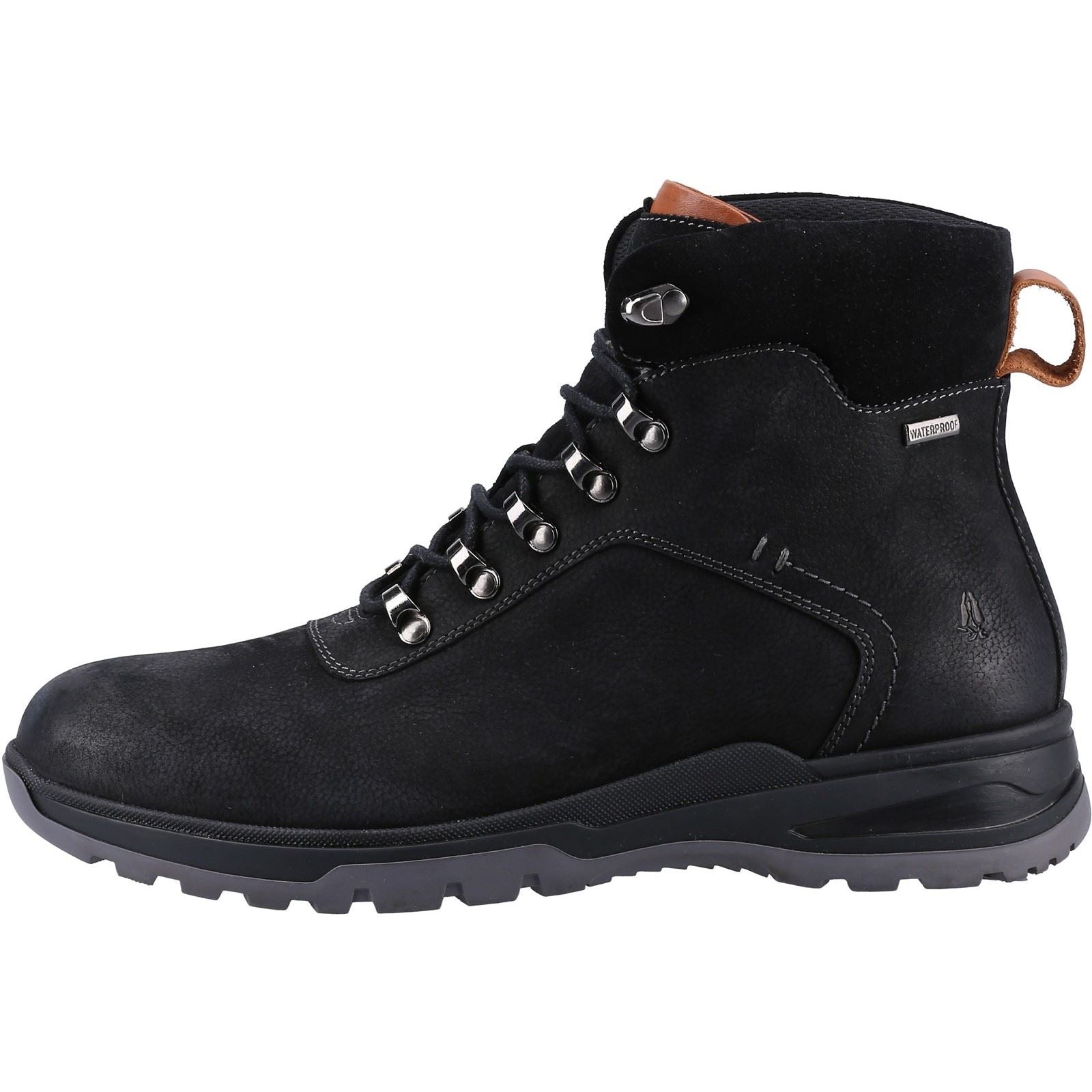 Hush Puppies Paul Bottes Noires En Nubuck Pour Hommes