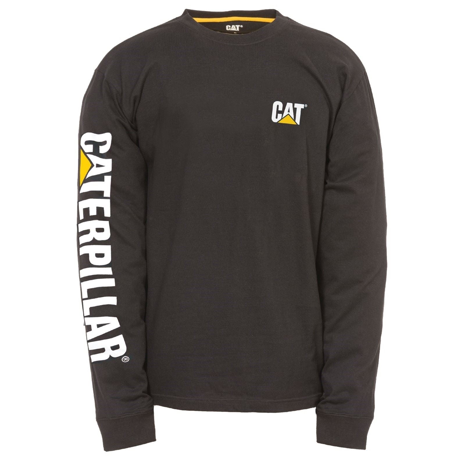 Caterpillar Trademark Banner Long Sleeve T-Shirt Noir En Coton Pour Homme
