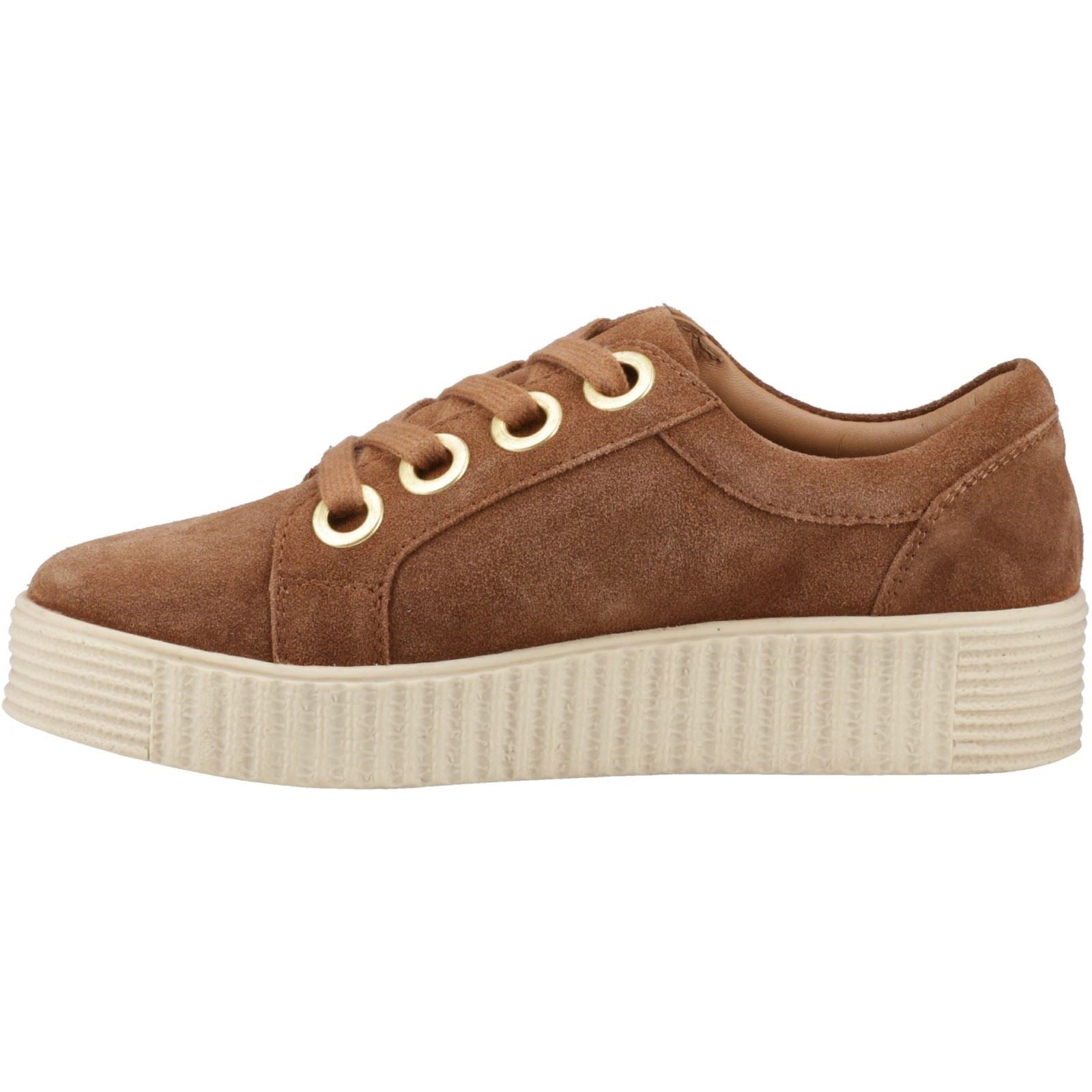 Hush Puppies Tamsin Chaussures De Sport Pour Femmes En Suède Couleur Beige