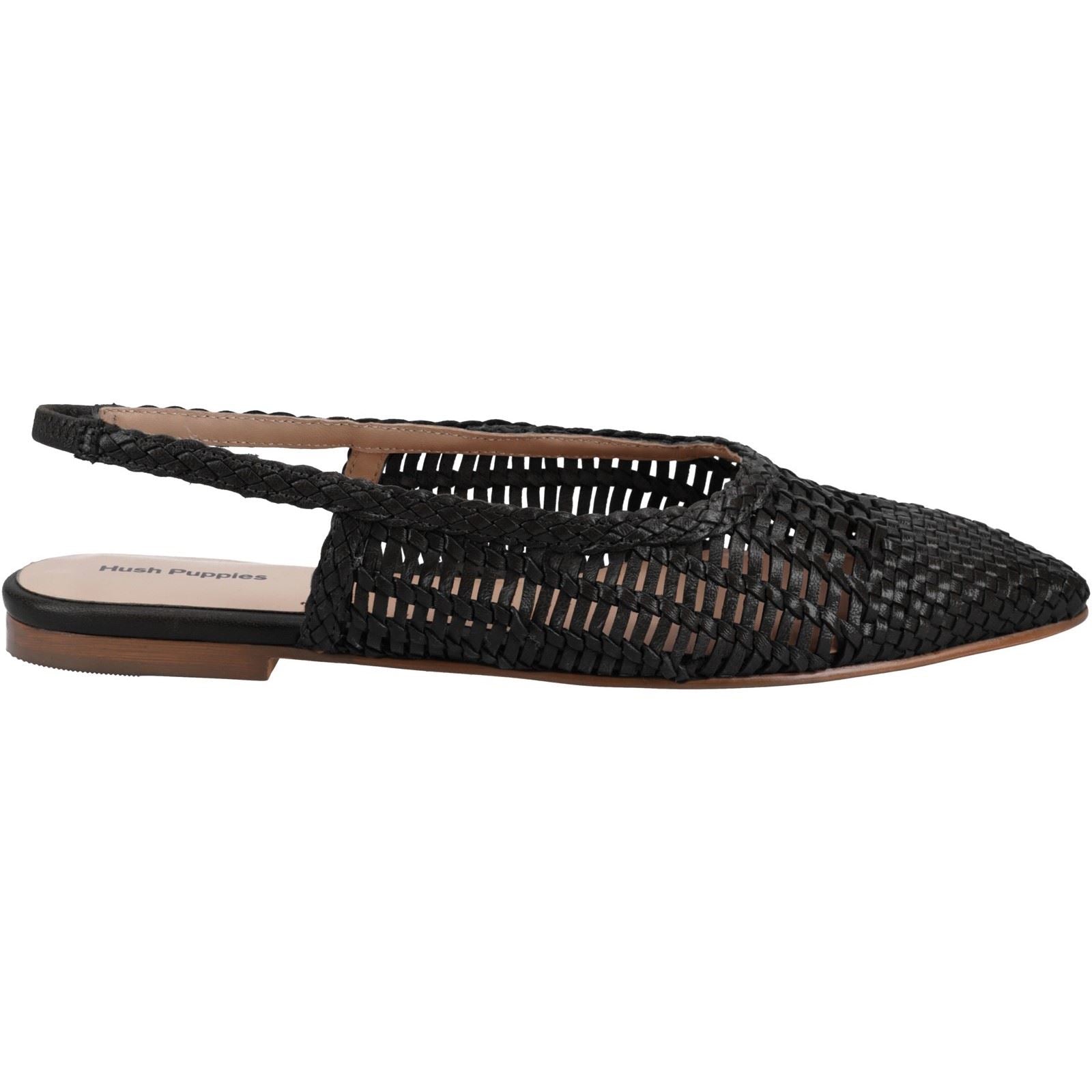 Hush Puppies Dalia Woven Flats En Cuir Pour Femmes Noir