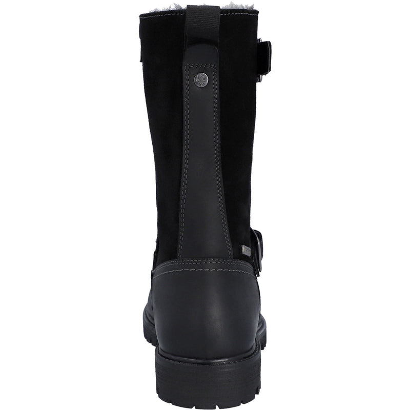 Hunter Ness Bottes Noires En Cuir Pour Femmes
