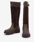Barbour Oak Tall Bottes En Daim Marron Pour Femmes