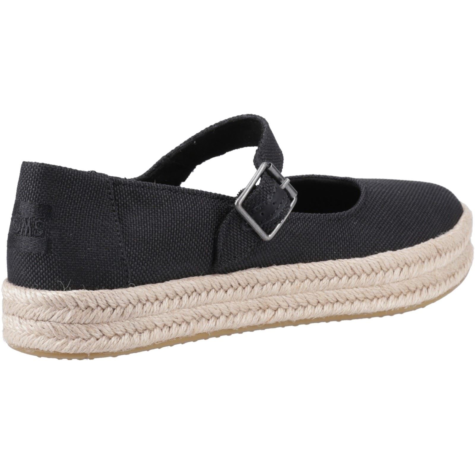 TOMS Carolina Mary Jane Espadrilles Noires Pour Femmes En Synthétique