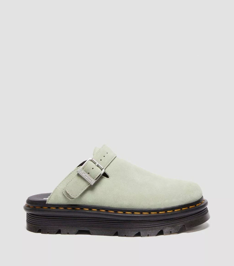 Dr. Martens Zebzag EH Sabots Verts En Suède