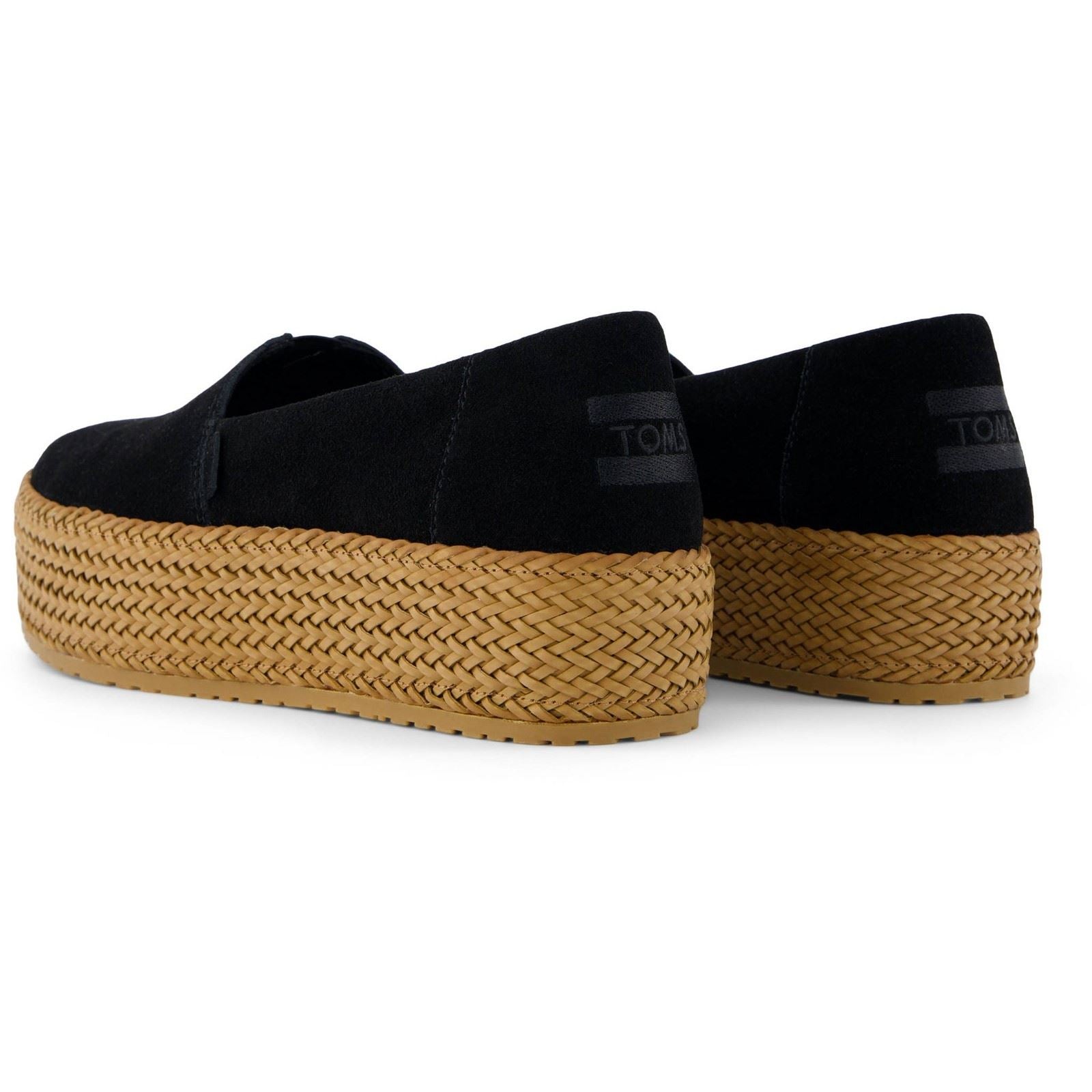 TOMS Valencia Espadrilles Pour Femmes En Cuir Noir