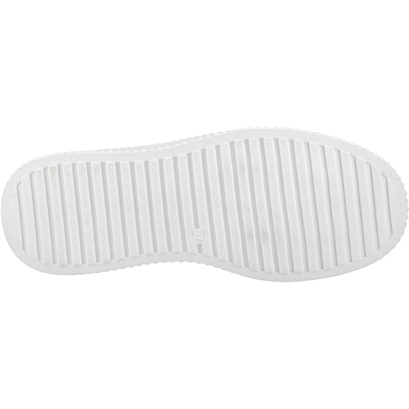 Hush Puppies Harlow Baskets En Cuir Pour Femmes Argentées