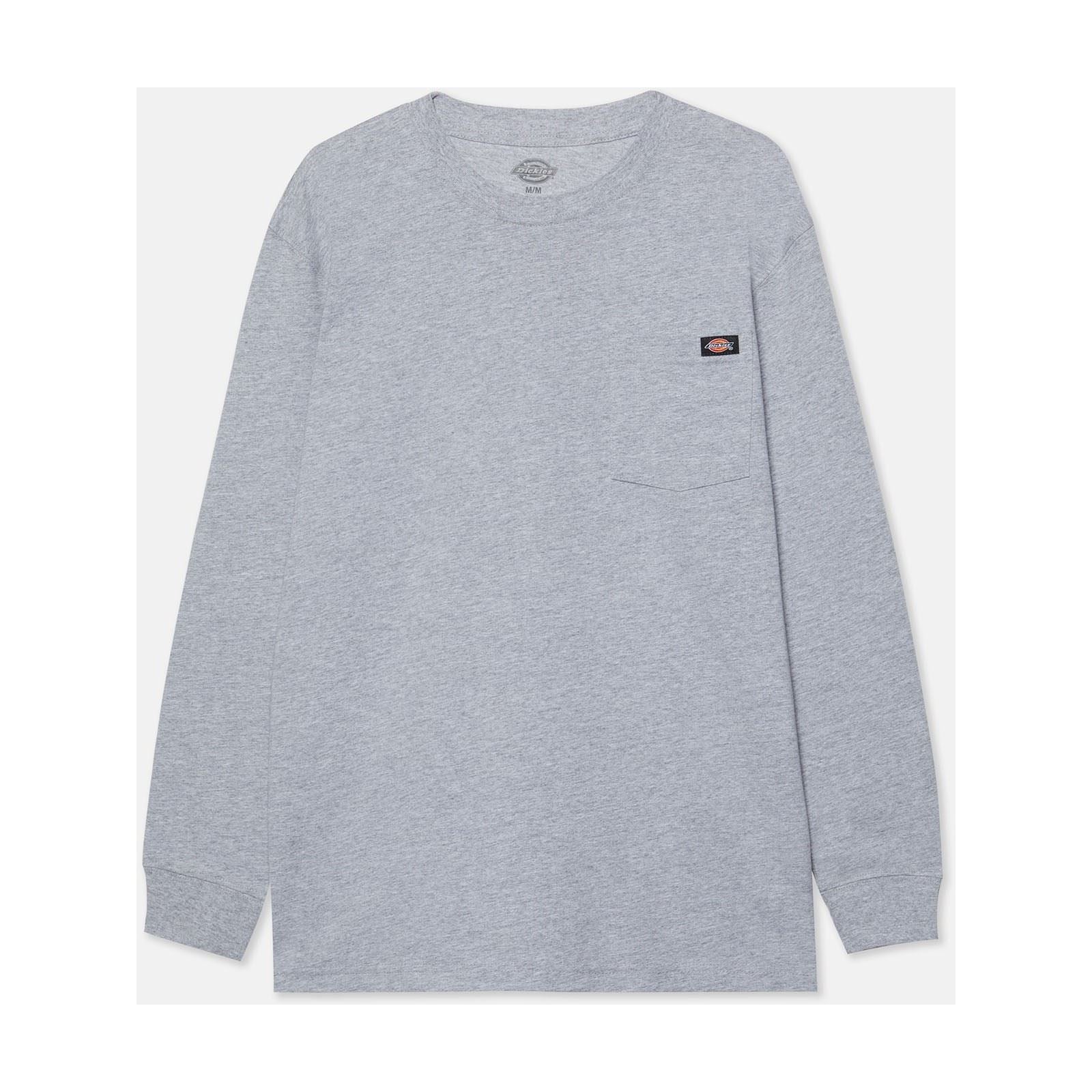 Dickies Pocket Long Sleeve T-Shirt Gris En Coton Pour Homme