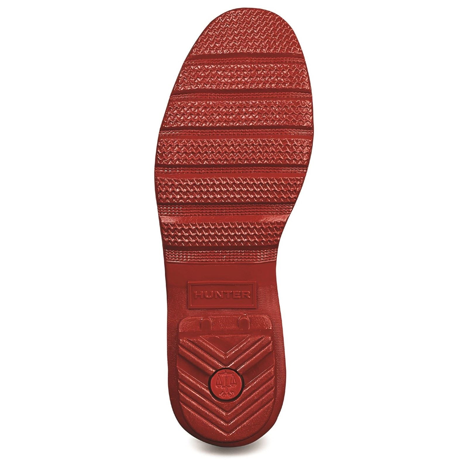Hunter Original Tall Gloss Bottes En Caoutchouc Rouges Pour Femmes Style Militaire.