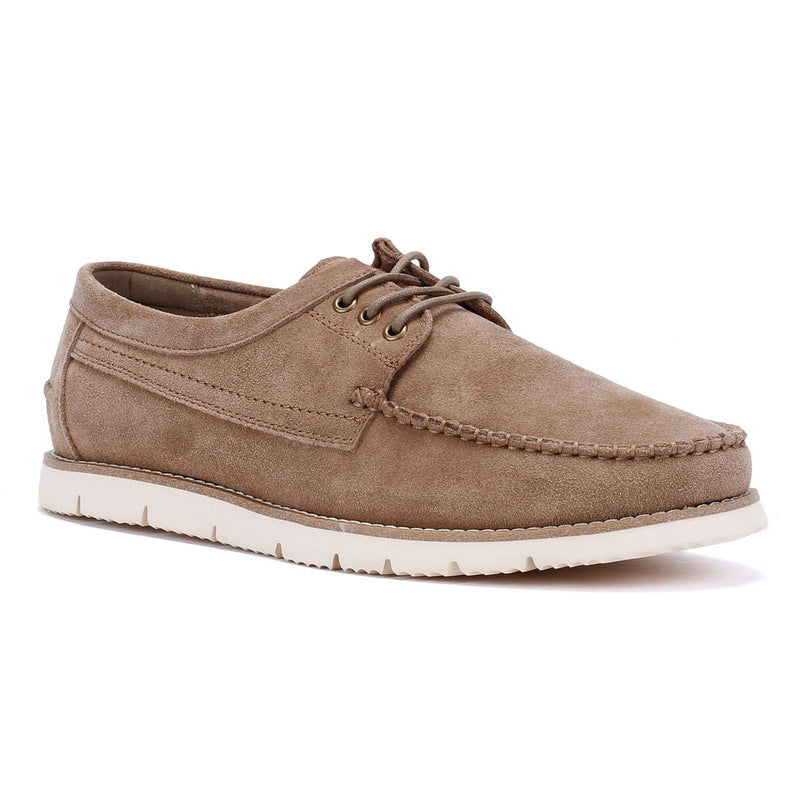 Ben Sherman Soho Chaussures Grises Pour Hommes En Daim À Lacets