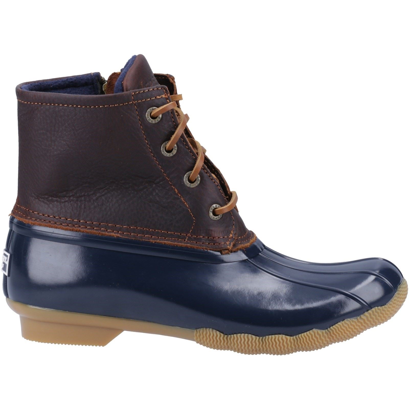 Sperry Saltwater Duck Bottes En Caoutchouc Synthétique Couleur Camel/Marine