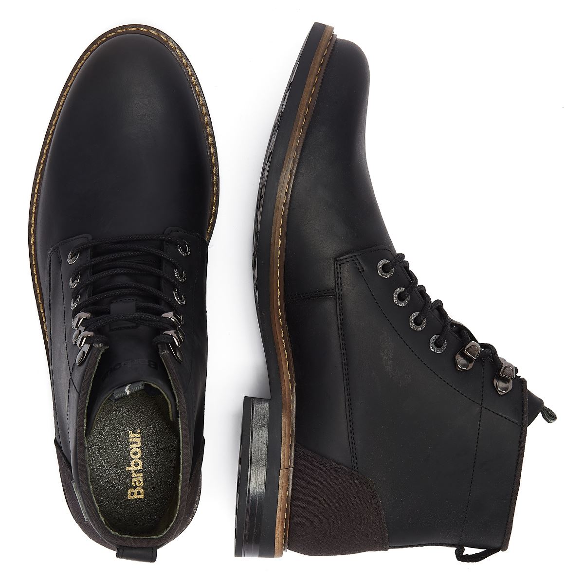 Barbour Deckham Mens Black Boots Tower London.FR
