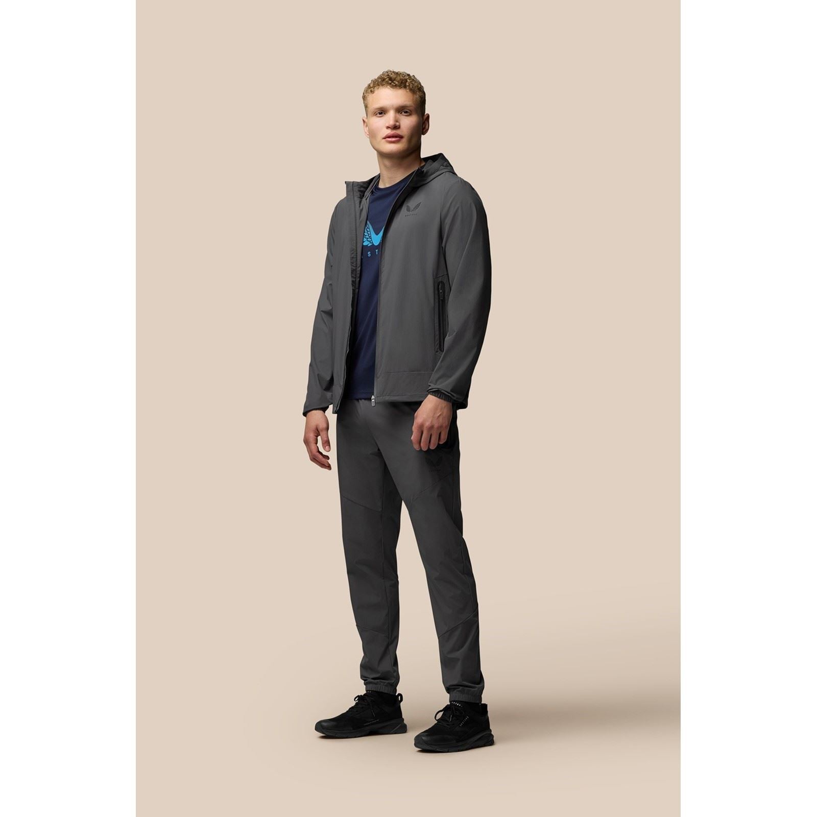 Castore Lightweight Flex Jacket Vestes De Survêtement Grises Pour Hommes