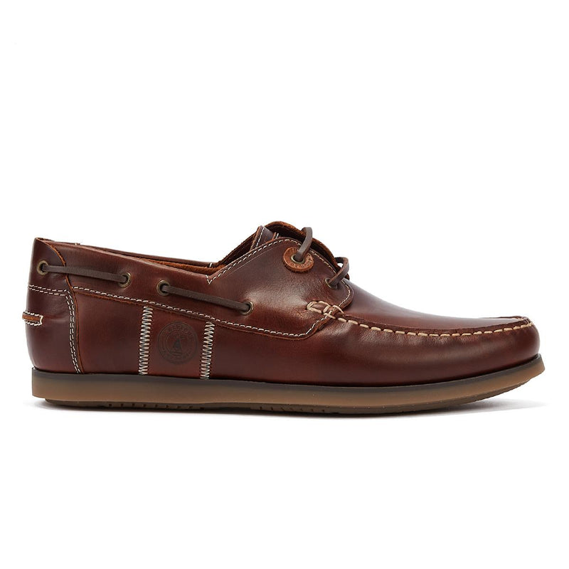 Barbour Wake Boat Shoe Mahogany Mens Brown Casual