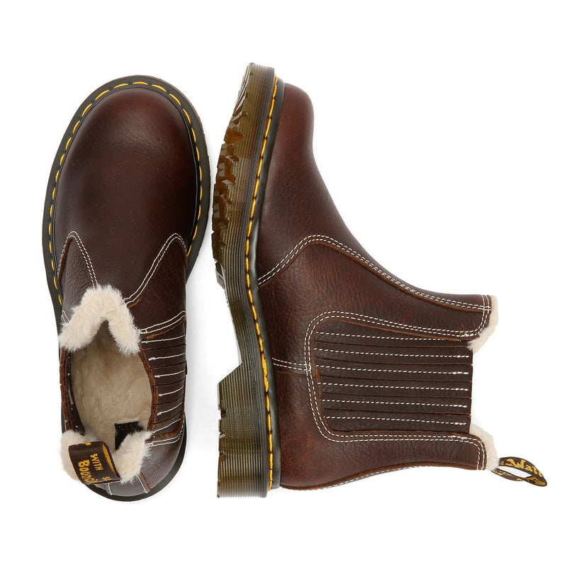 Dr. Martens 2976 Leonore II Chelsea Bottes En Cuir Pour Femmes Marron