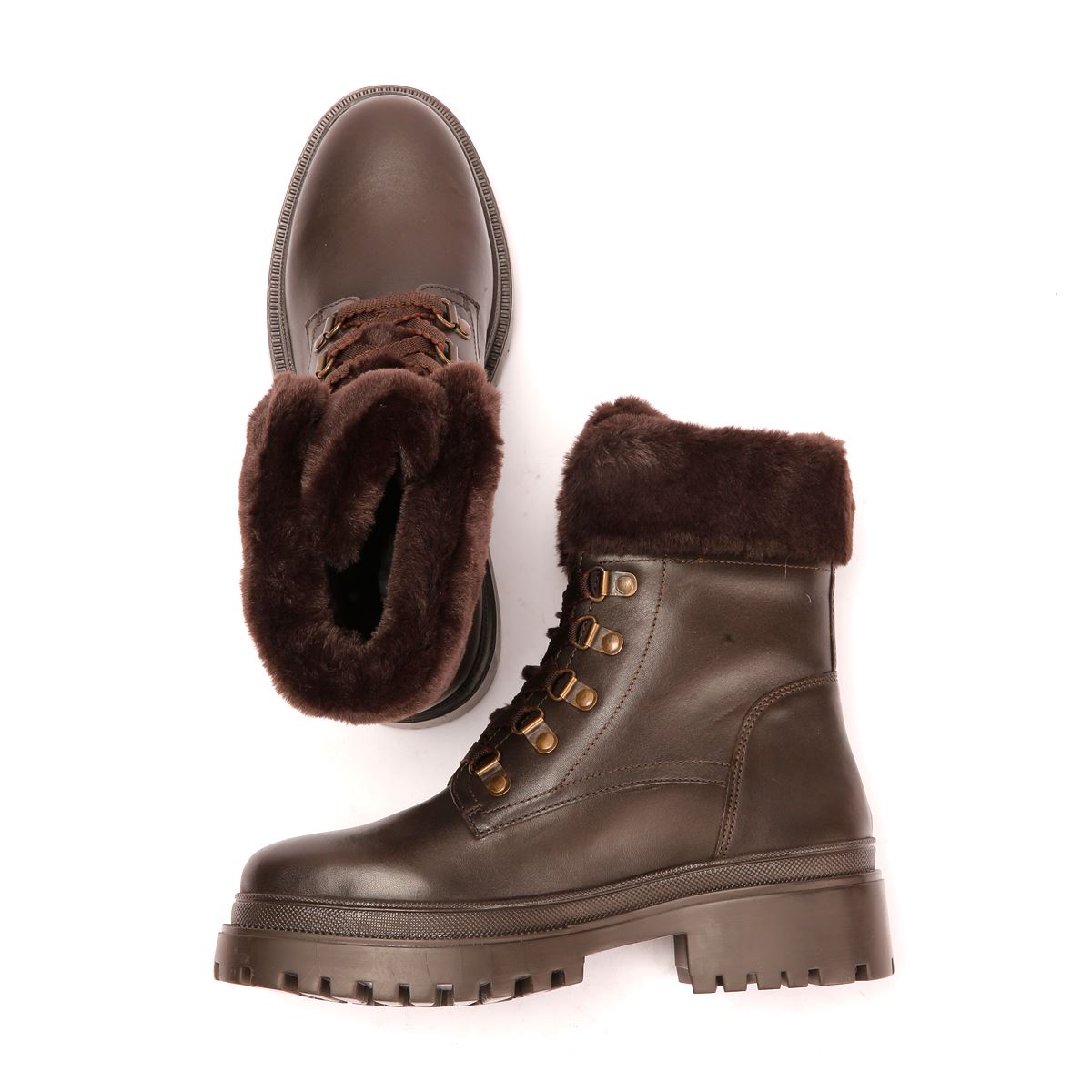 Osprey London The Budapest Bottes En Cuir Pour Femmes Marron