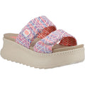 HEYDUDE Delray Slide Surf Baja Sandales Pour Femmes En Mélange De Polyester Bleu/Rose/Multicolore