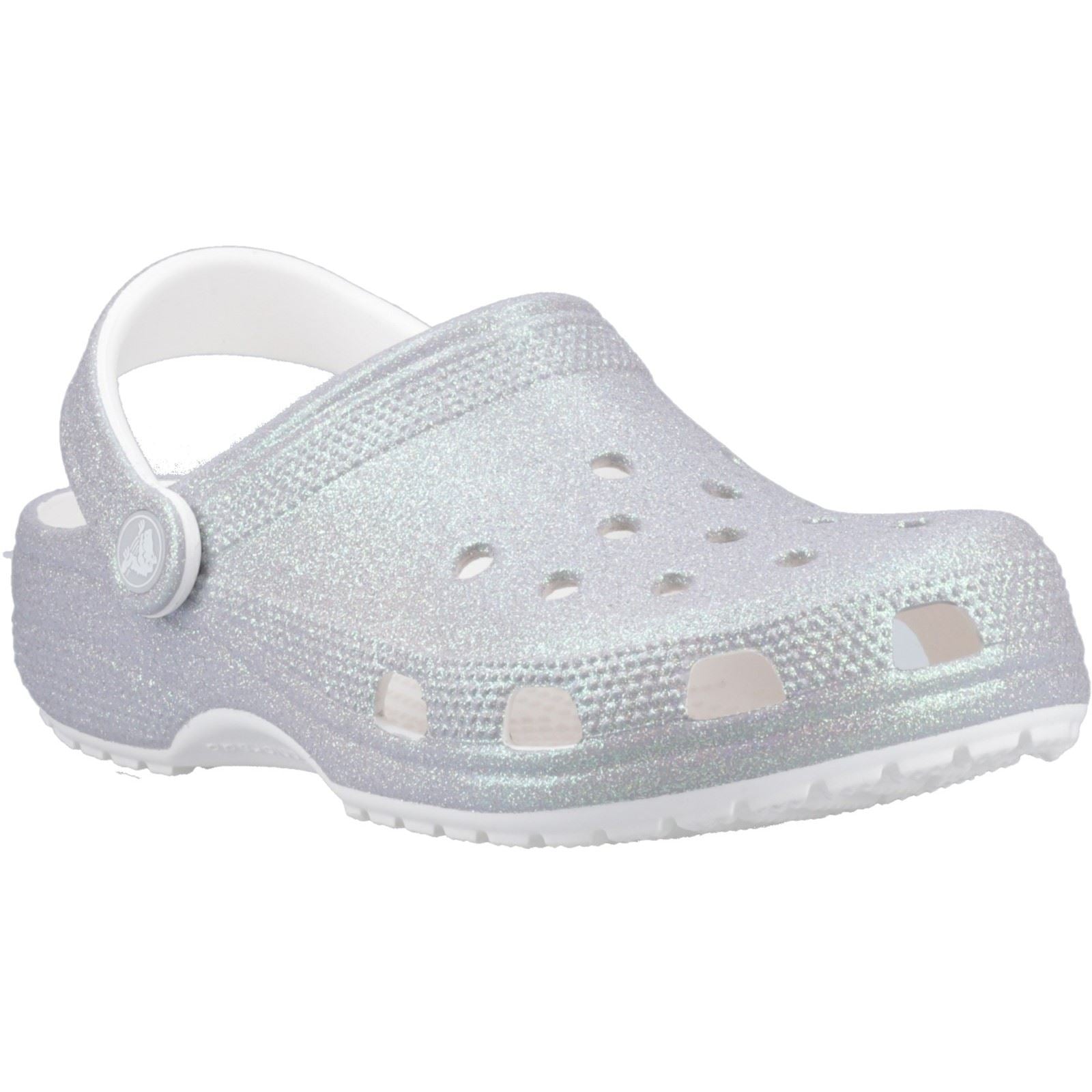 Crocs Classic Glitter Sabots Blancs En Eva Pour Femmes