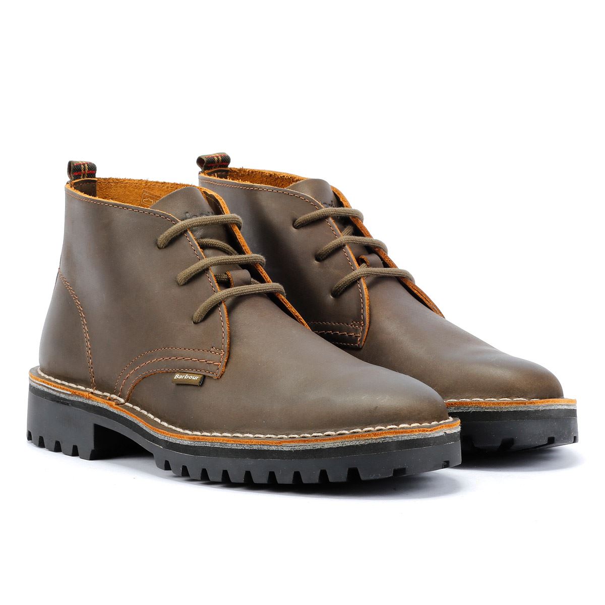 Barbour Hobart Bottes Hommes En Cuir Marron
