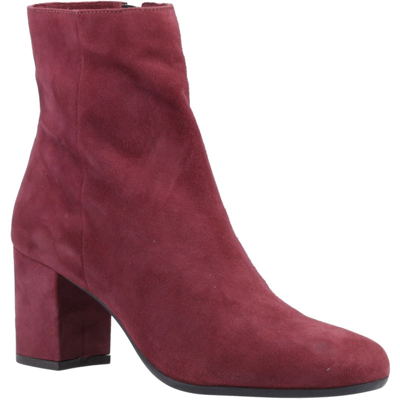 Hush Puppies Octavia Femmes Suédoises Bottines À Talons Bordeaux