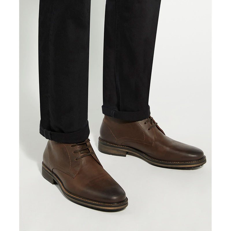 Dune Charleys Bottes En Cuir Marron Pour Hommes