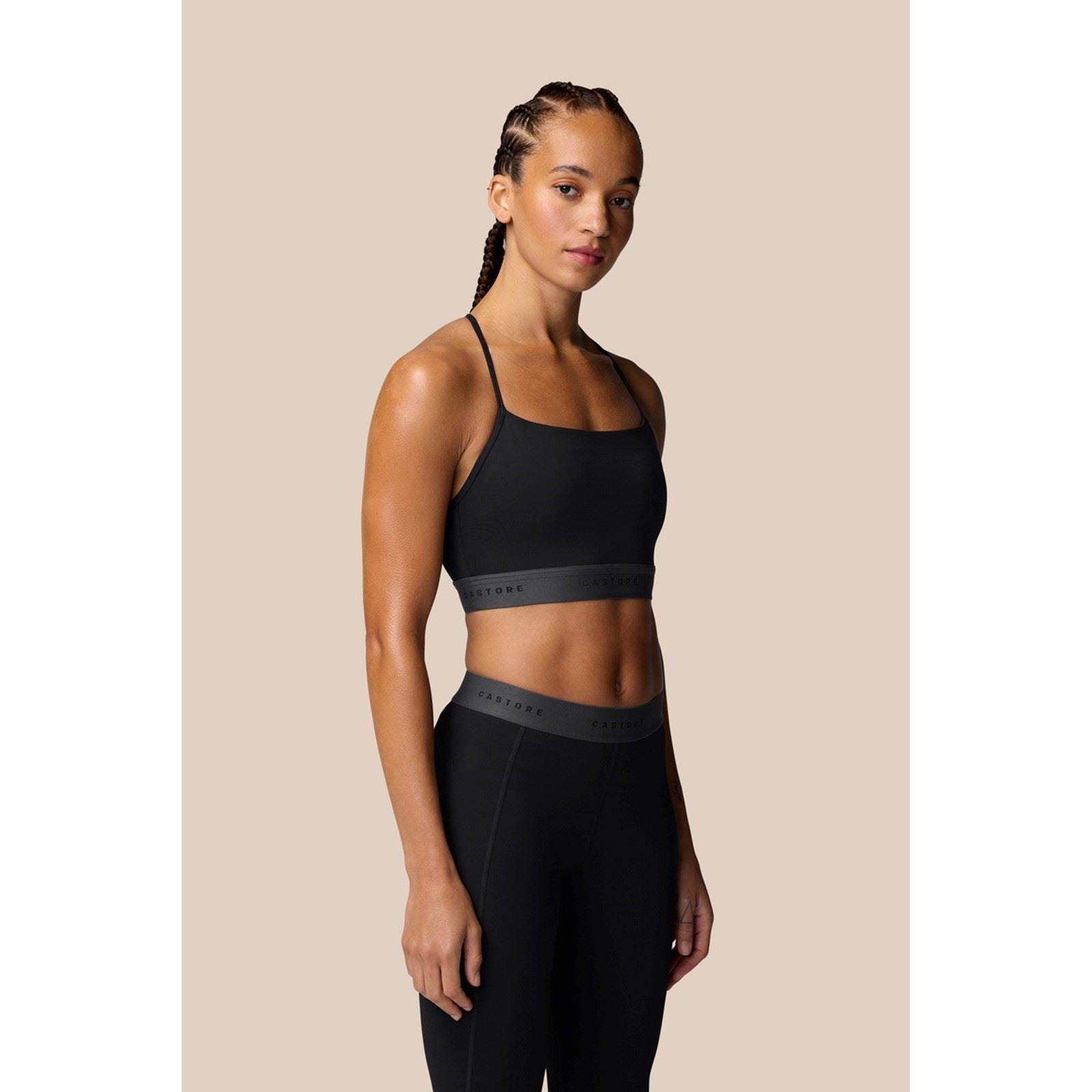 Castore Low Support Sports Bra Soutien Gorge De Sport Noir Pour Femme En Polyester