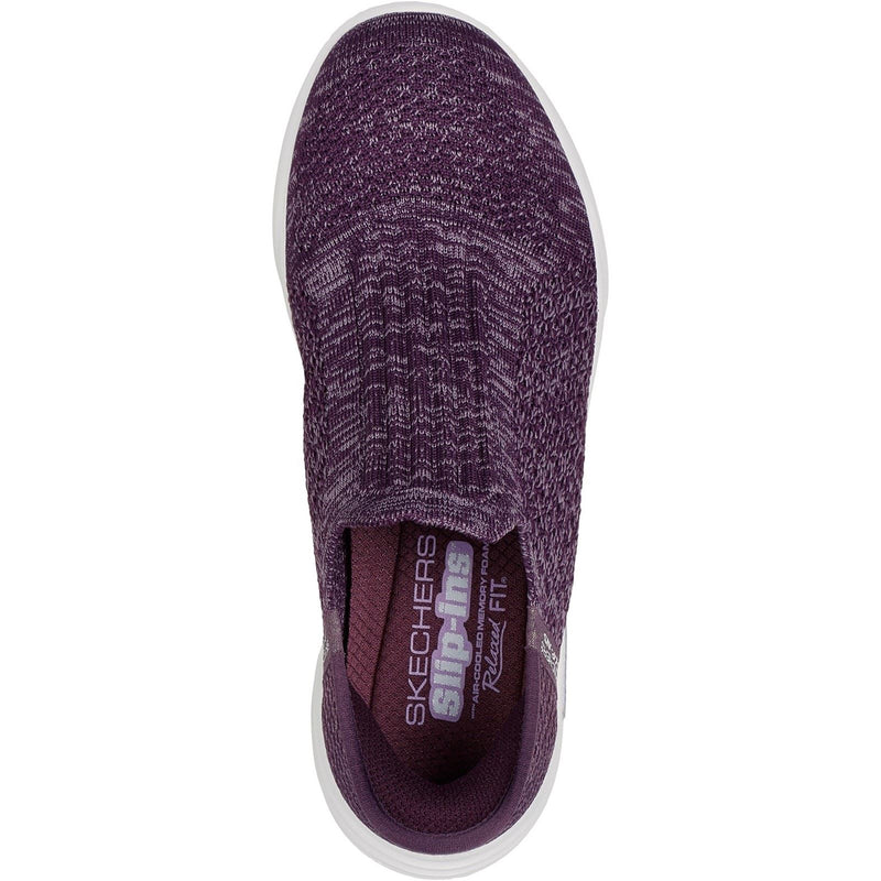 Skechers Relaxed Fit Sport Baskets En Polyester Violet Foncé Pour Femme