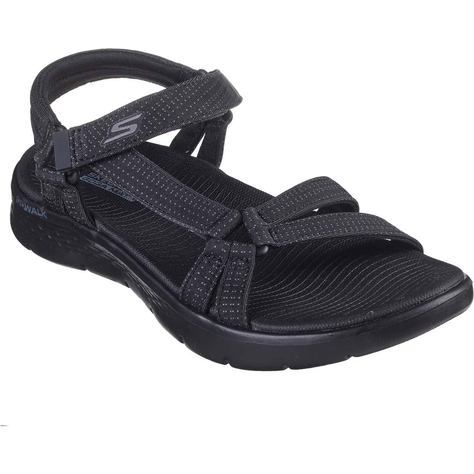 Skechers GO WALK Flex Sublime Sandales Noires Pour Femmes En Polyester