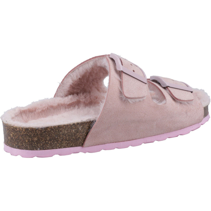 Hush Puppies Jessie Chaussons Roses En Cuir Pour Femme