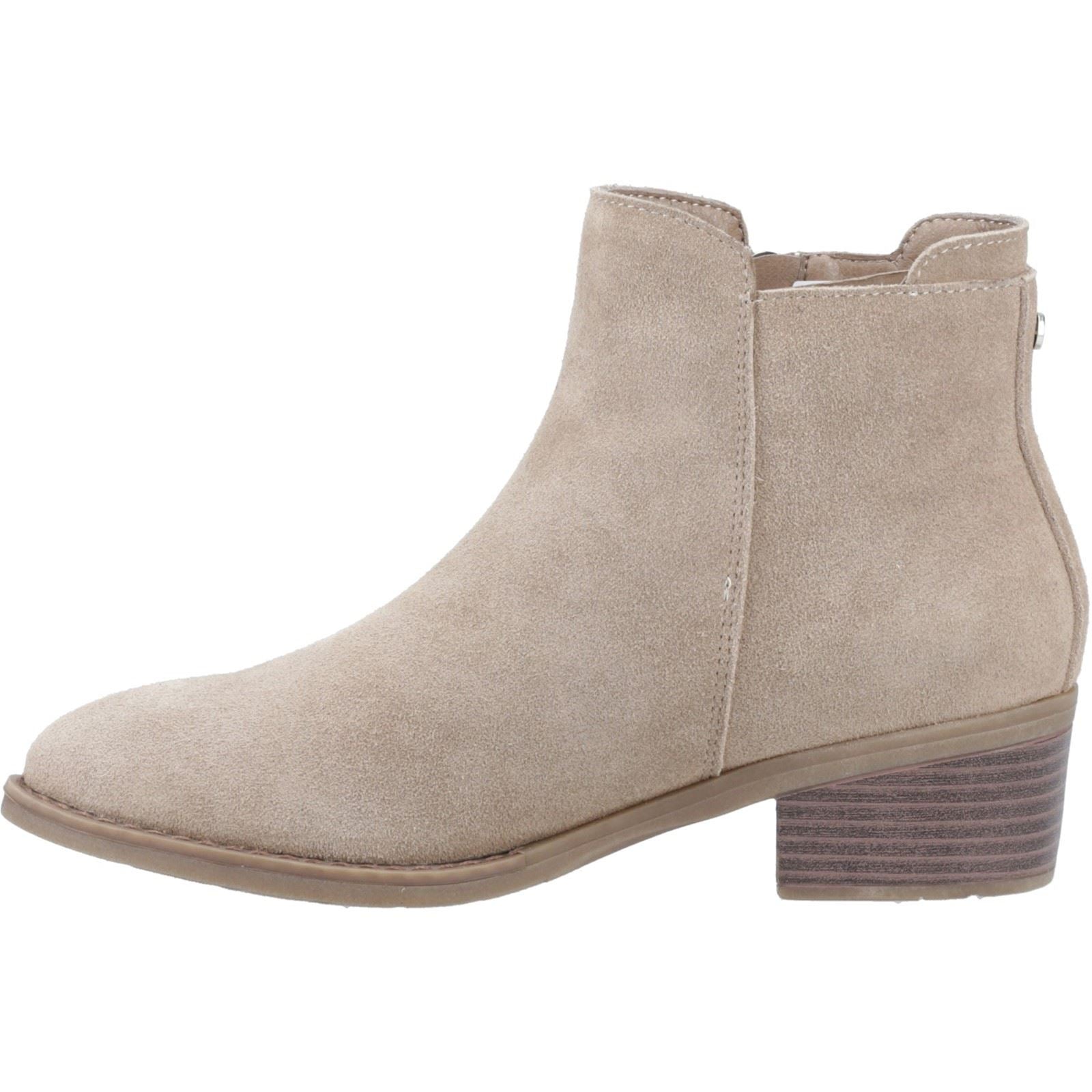 Hush Puppies Ingrid Bottines À Talons Pour Femmes En Daim Taupe Suédois