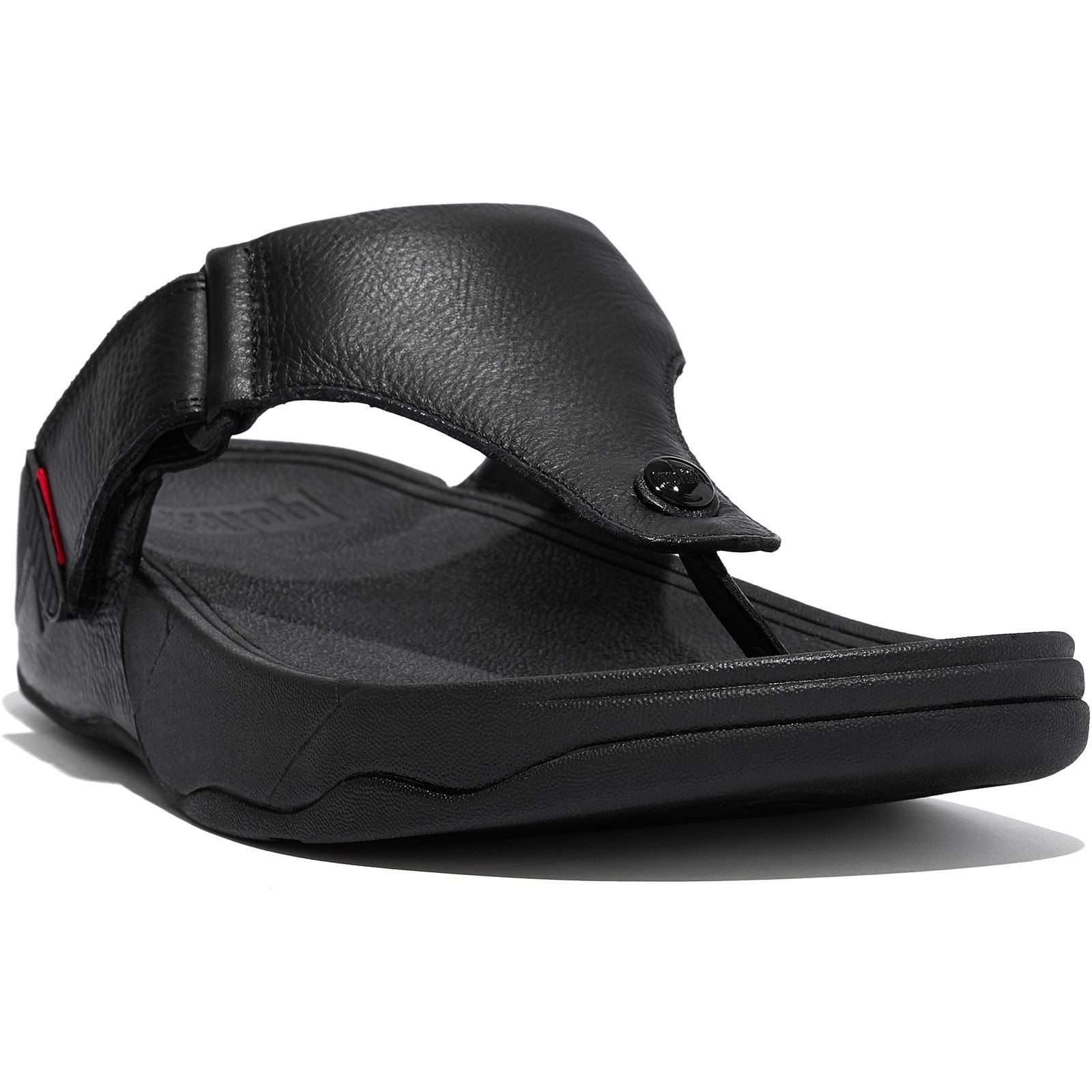 Fitflop Trakk II Sandales Noires En Cuir Pour Hommes