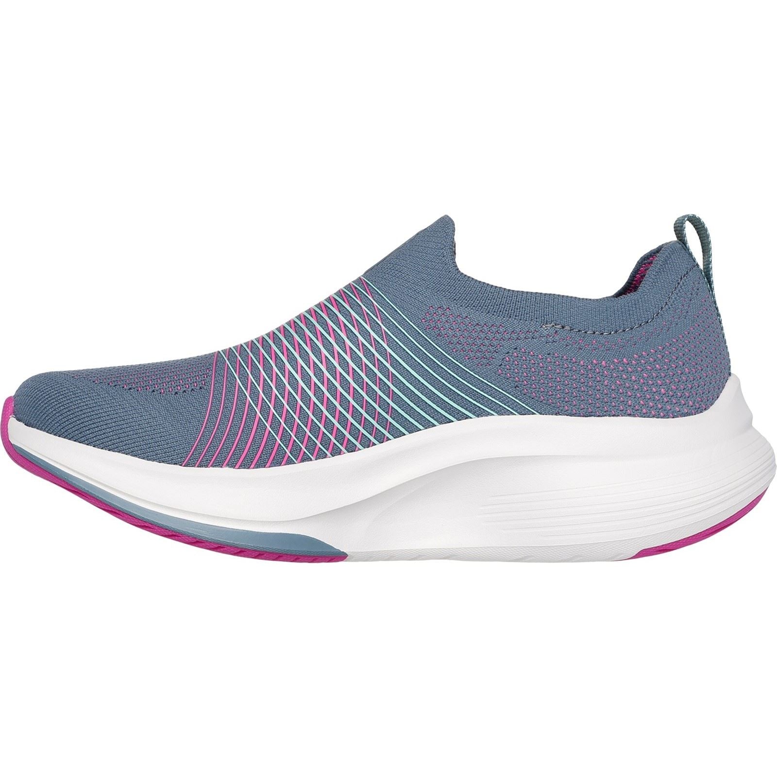 Skechers GO WALK Max Walker Sally Baskets Pour Femmes En Toile, Couleur Charbon/Violet