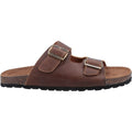 Hush Puppies Nash Slider Sandales Homme En Cuir Marron