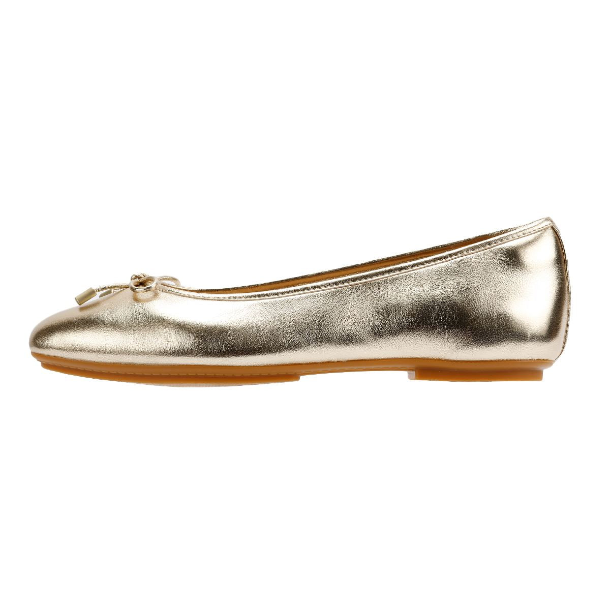 FitFlop Delicato Femmes Plates En Cuir Métallisé Doré