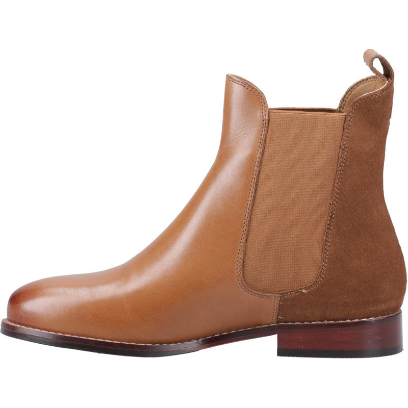 Hush Puppies Colette Bottes Plates Chelsea Pour Femmes En Cuir Couleur Tan