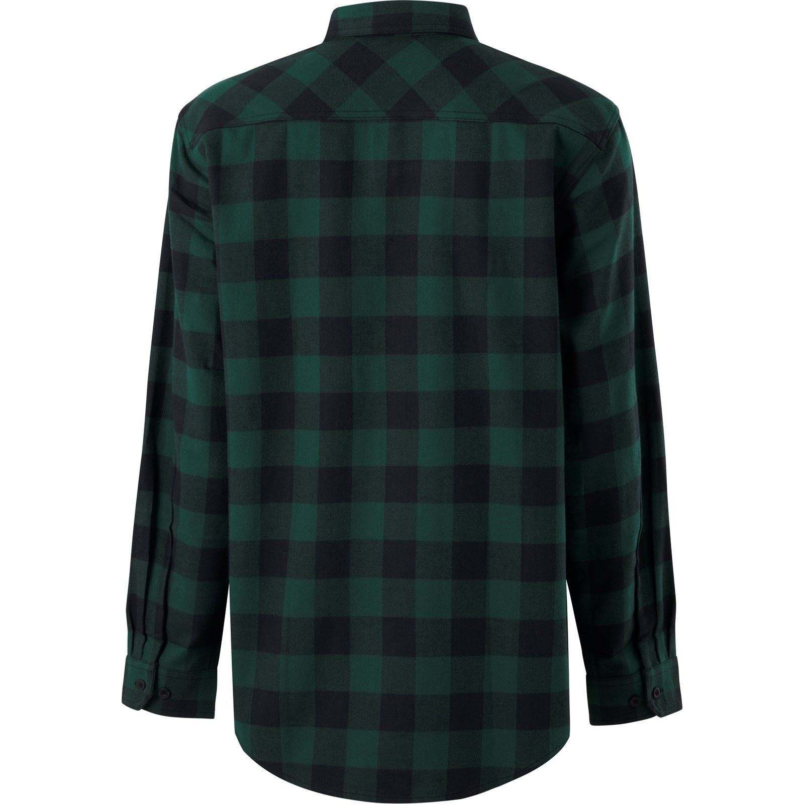 Hard Yakka Long Sleeve Check Flannel Chemise Décontractée Verte En Coton Pour Homme