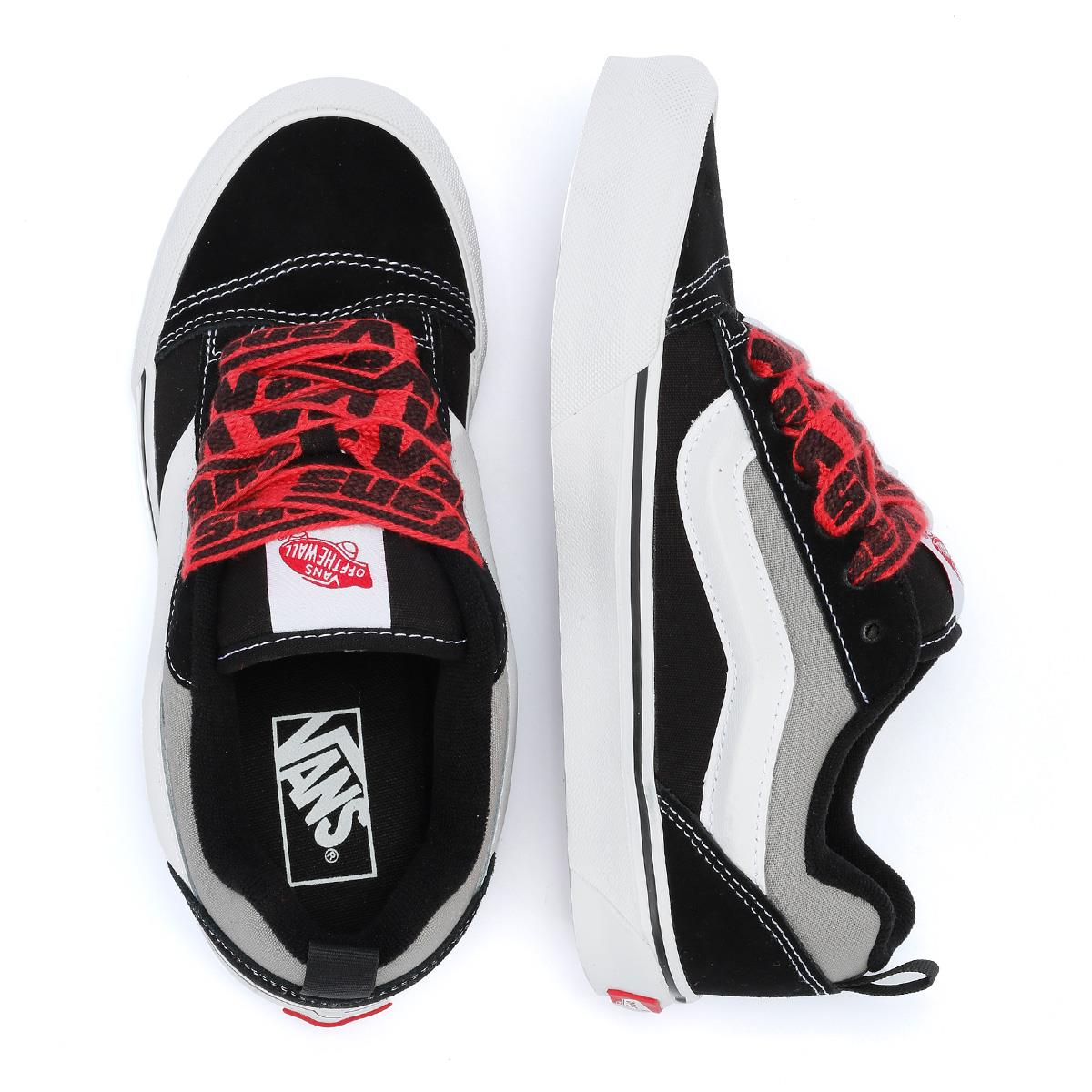Vans Knu Skool Baskets En Daim Noir/Gris