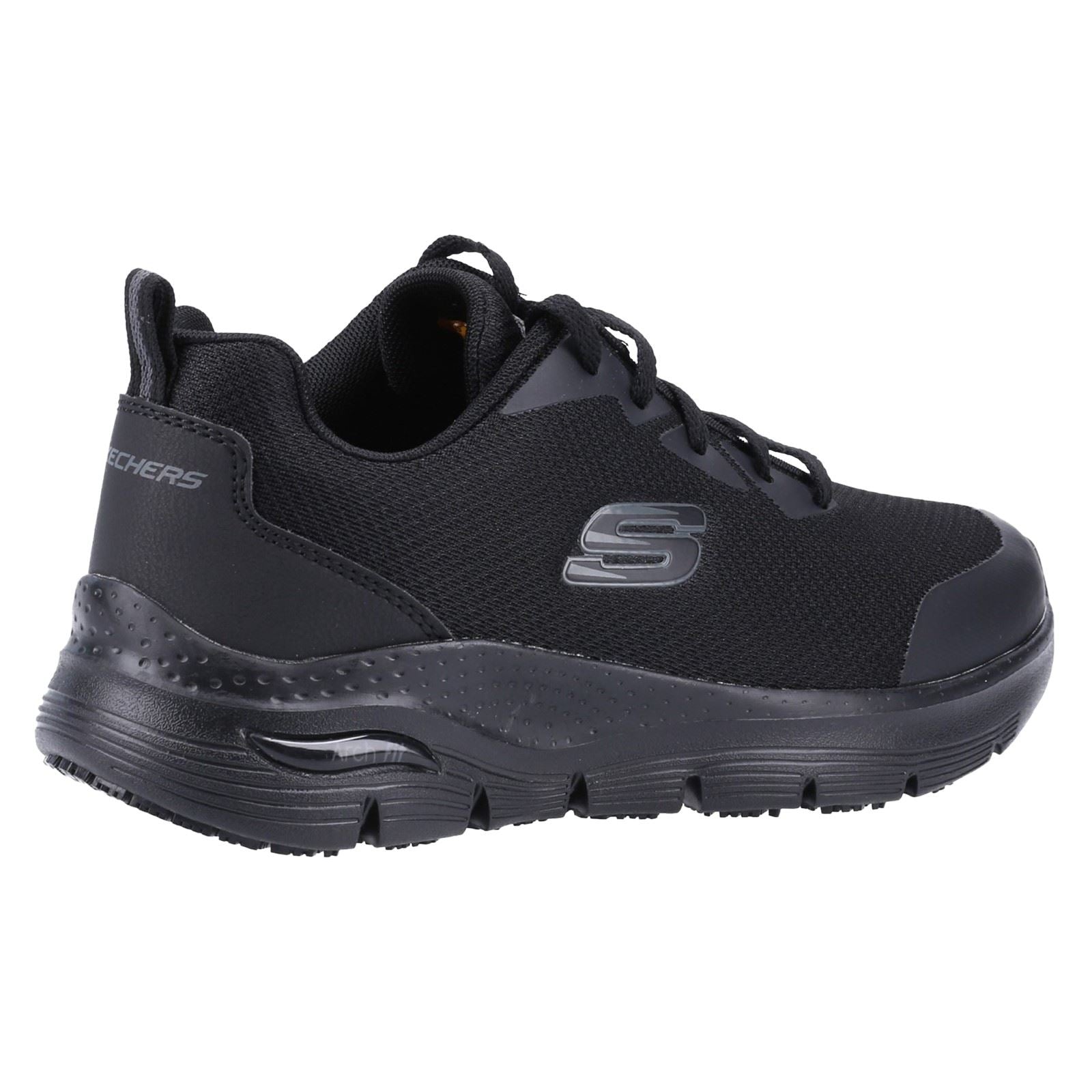 Skechers Workwear Arch Fit Sr Baskets De Sécurité Noires En Polyester Pour Femmes