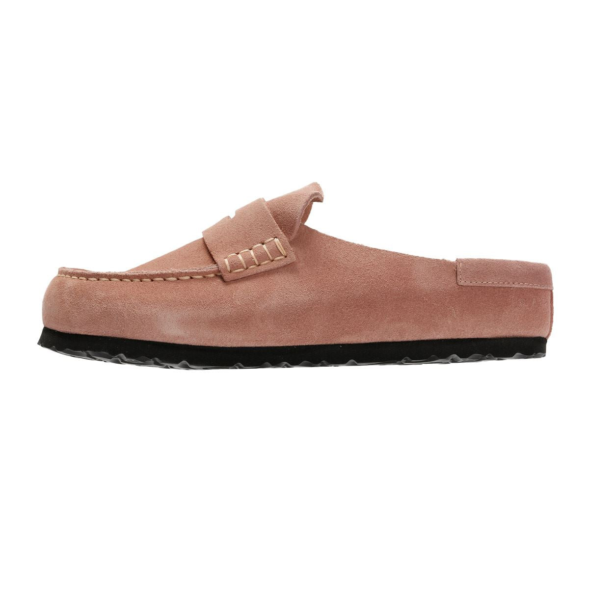Birkenstock Naples Regular Sabots Roses En Suède Pour Femmes